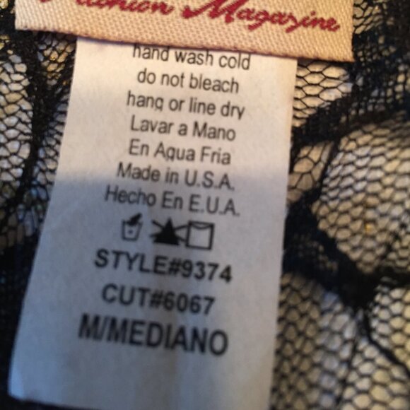 Black and Gold Lace Back Tank - Picture 6 of 12